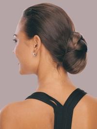 Trendy Brown Synthetic Quick Wrap Bun Piece