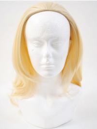 Easy Wear Great Blonde Wavy 12 Inch Synthetic Half Wig