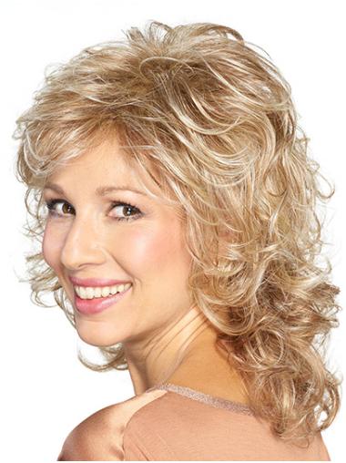 Synthetic Wig 14" Layered Medium Length Shoulder Cut