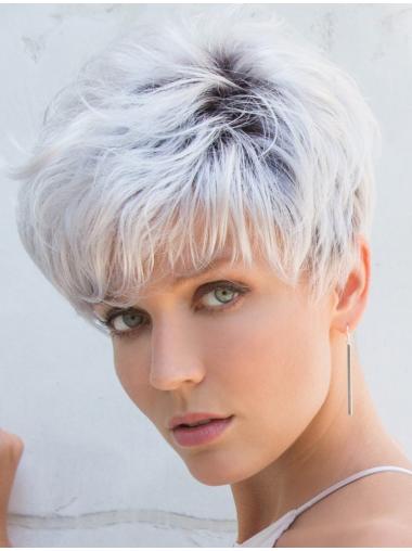 Exquisite Grey Synnthetic Wig - Perfect for Everyday Wear