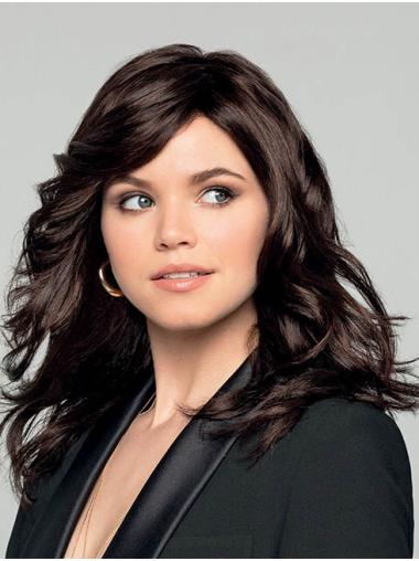 Long Wavy Brown Wig - Layered Synthetic Style for Women