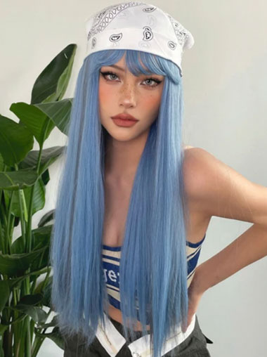 Straight Synthetic Wigs - Natural Hair for White Women