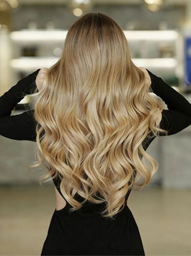 Blonde Long Wig, Heat Resistant Synthetic Hair for Women