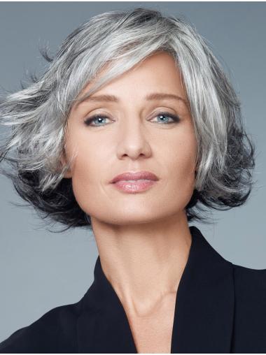 Wavy Grey Wig - 10" Short Synthetic Style for Women