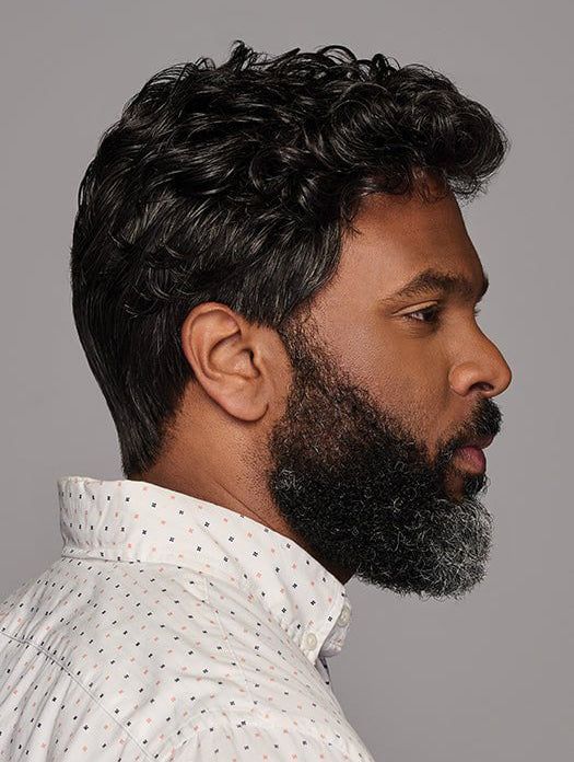 Short Grey Synthetic Curly Men's Wigs Stylish and Lightweight