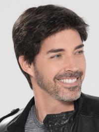 Monofilament 4" Straight Brown Wig for Men UK