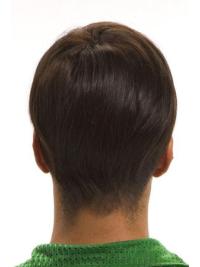 Brown Cheap Remy Human Hair Straight Wig for Men