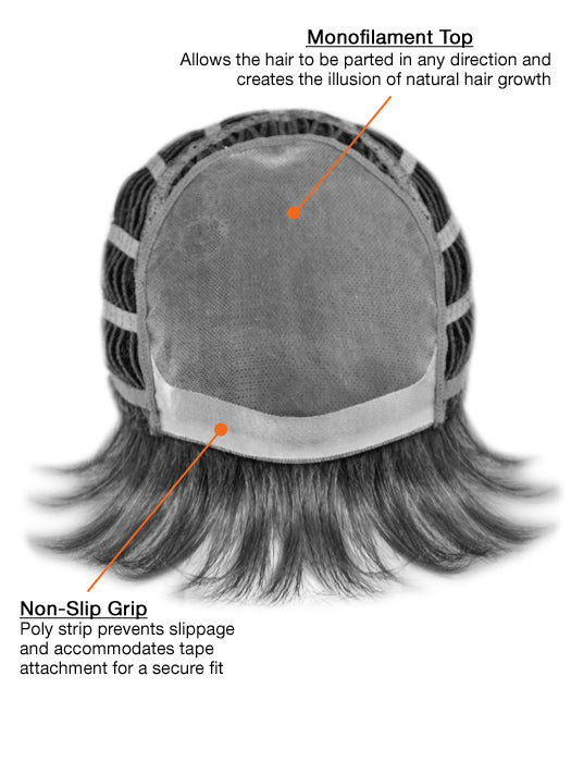 Synthetic Auburn Wig-Short Straight Style with Monofilament Cap