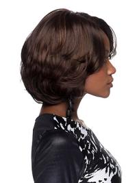 Brown Wavy Bob Wig Synthetic, Capless Flexible Design for Sale
