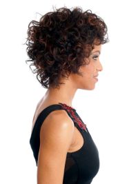 Short Curly Boycut Wig Brazilian Remy Hair, Perfect for Black Women