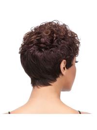 Short Layered Curly Wig Remy Hair, Perfect for Women