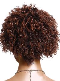 Synthetic Kinky Wig-Auburn Color, Without Bangs, Buy Online