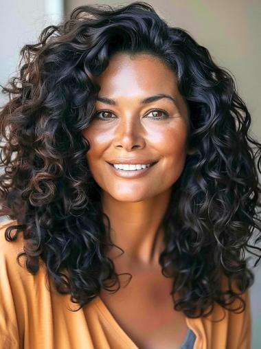 Layered 16inch Curly Wig - African American Black Hair Style