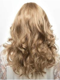 16" Long Blonde Human Hair Wigs No Bangs, Modern Style