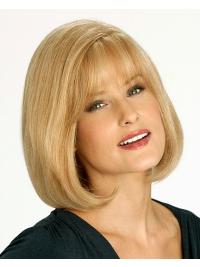 Blonde Bob Human Hair Wig, Medium Length & Stylish Look