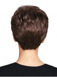 Auburn Wavy Boycut Wig Sleek Human Hair, Premium Quality