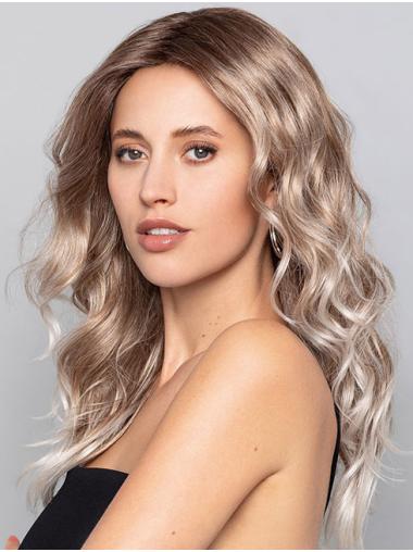 Stunning Long Blonde Wavy Synthetic Wigs Lace Front
