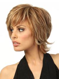 Chin Length Blonde Wigs Flexible Remy Human Hair for Women