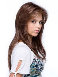 18" Straight Human Hair Wigs Auburn Color Layered & Affordable