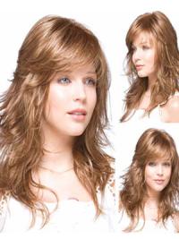 Human Hair for a Natural Look Capless Long Auburn Wigs