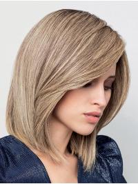 Blonde Remy Human Hair Wigs with Highlights