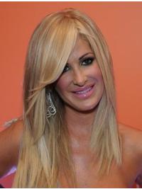 Blonde Straight Human Hair Wigs Long Stylish & Natural Look