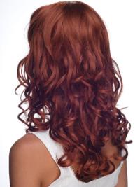 Red Curly Long Wigs 16" Soft & Real Human Hair Wig