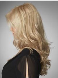 Long Wavy Blonde Wigs Fashion Style, 100% Real Human Hair