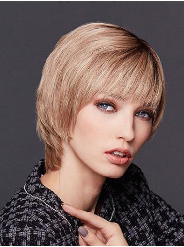 Short Blonde Wigs Remy Human Hair Wig for Women