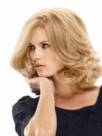 Layered Blonde Curly Wigs Premium Human Hair