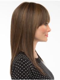 Brown Straight Human Hair Wigs High Quality & Natural Look