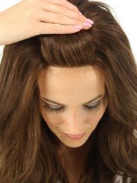 Exquisite Layered Auburn Long Human Hair Wigs Luxurious