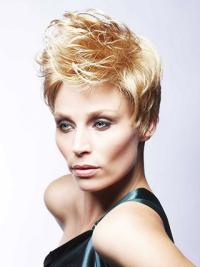 Short Blonde Cropped 4inch Human Hair Wig Boycut Style Friendly