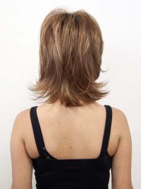 Affordable Blonde Human Hair Wigs Shoulder Length Layers