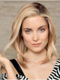 Blonde Straight Bob Wig 12" Designed Human Hair Wigs