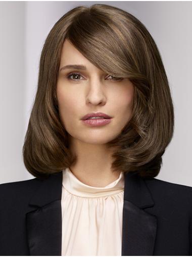 Shoulder Length Brown Bob Wig Straight Human Hair