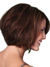 Remy Human Hair Wigs Straight Short Auburn Bob Style