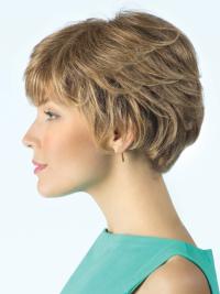Soft Blonde Remy Human Hair Wigs Short Fully Hand-Tied On Sale
