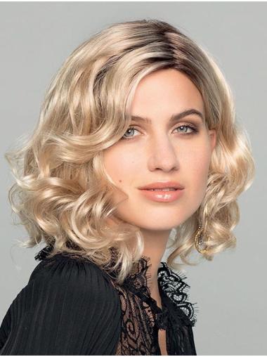 Blonde Lace Front Synthetic Wavy Bob Wigs Long