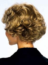 Lace Front Wigs Layered Short Curly Blonde Human Hair