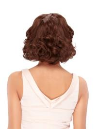 Chin Length Wavy Bob Wig Flexible Synthetic Auburn