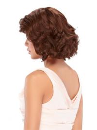 Chin Length Wavy Bob Wig Flexible Synthetic Auburn