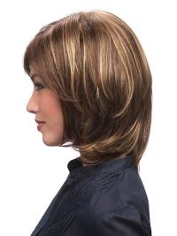 Brown Straight Bob Wig Capless 100% Human Hair Wigs