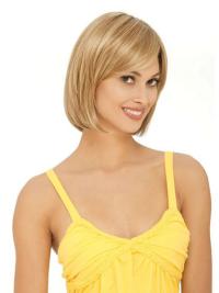 Chin Length Blonde Bob Wig Straight Lace Front Real Human Hair