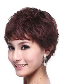 Fashion Auburn Wig Capless Design, Natural Human Hair