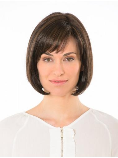 10" Chin-Length Bob Wig Real Human Hair Sassy Style