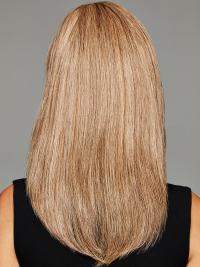 16" Long Straight Blonde Human Hair Lace Front Wig