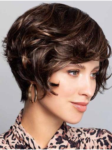 Blonde Wavy Boycut Wig Short Synthetic Hair for Natural Look