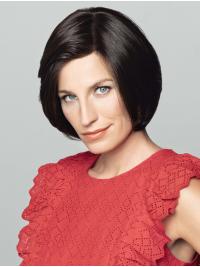 Black Straight Human Hair Bobs Wigs 10" Perfect for Women