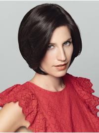 Black Straight Human Hair Bobs Wigs 10" Perfect for Women
